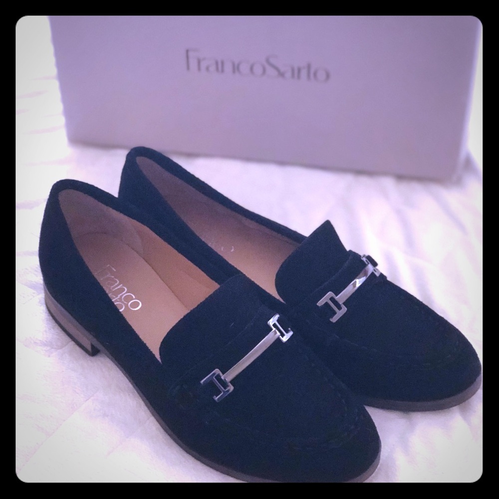 Black Suede Loafers NIB